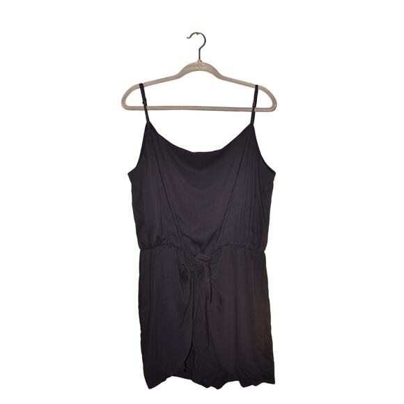 GIANNI BINI NEW $109 Navy Scoop Neck Tie Wrap Front Romper Adjustable XL - Picture 1 of 3
